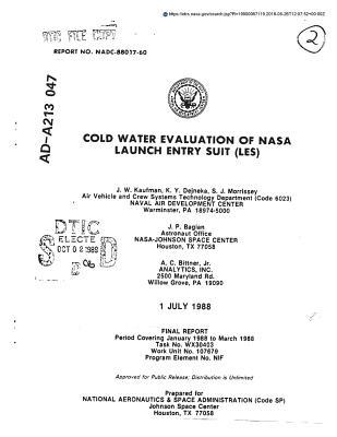 04223] !D.o.w.n.l.o.a.d^ Cold Water Evaluation of NASA Launch Entry Suit (Les) - National Aeronautics and Space Administration #ePub~