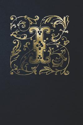 [99a56] #R.e.a.d^ !O.n.l.i.n.e# Notebook: Art Nouveau Initial I - Gold on Black - Lined Diary / Journal -  !e.P.u.b*