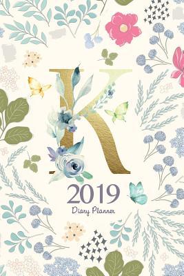 [16682] @Full# ^Download~ 2019 Diary Planner: Cute Flowers and Butterflies January to December 2019 Diary Planner with Luxury Gold -  @ePub^