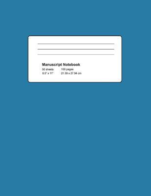 6b5cd] ~D.o.w.n.l.o.a.d@ Manuscript Notebook: Blank Music Sheet Manuscript Wide Staff Paper, Large (8.5 x 11) Blue - Nifty Prints !P.D.F~