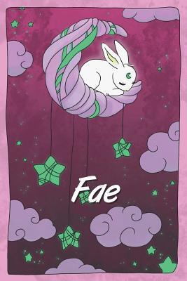 [7072f] %Download# Fae: personalized notebook sleeping bunny on the moon with stars softcover 120 pages blank useful as notebook, dream diary, scrapbook, journal or gift idea - Jenny Illus #e.P.u.b*