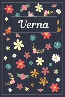 [44075] *Download# Verna: Lined Writing Notebook with Personalized Name 120 Pages 6x9 Flowers -  !ePub~