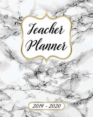 [54c63] *Read^ Teacher Planner 2019-2020 Lesson Plan Book: Weekly and Monthly Monday Start Academic Year Lesson Planner for Teachers July 2019 to June 2020 Record Book White Marble Granite Print Cover - Halloween Color @PDF#