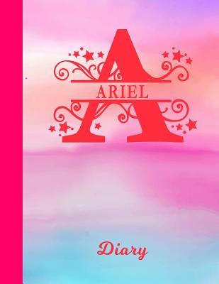 [62877] #R.e.a.d% Ariel Diary: Letter A Personalized First Name Personal Writing Journal - Glossy Pink & Blue Watercolor Effect Cover - Daily Diaries for Journalists & Writers - Note Taking - Write about your Life & Interests -  #PDF!