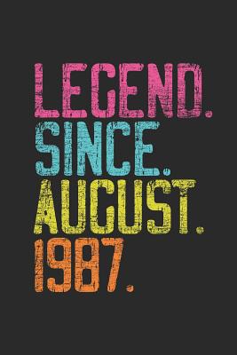 [5fbf7] #Read! Legend Since August 1987: Dotted Bullet Grid Notebook / Journal (6 X 9 -120 Pages) - 32nd Birthday Gift Idea - Legend Publishing @P.D.F%
